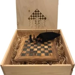 Olijfolie & Honing Schaakbord Met Geschenkverpakking