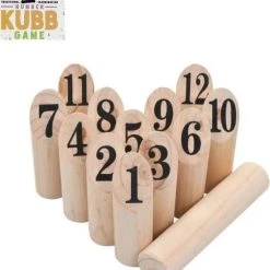 JJA Kubb Game - Spel Van Hout - Spel - Scandinavisch Spel - 3+ Jaar