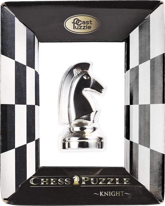 Eureka Cast Chess Puzzle - Knight - Silver - Afbeelding 2