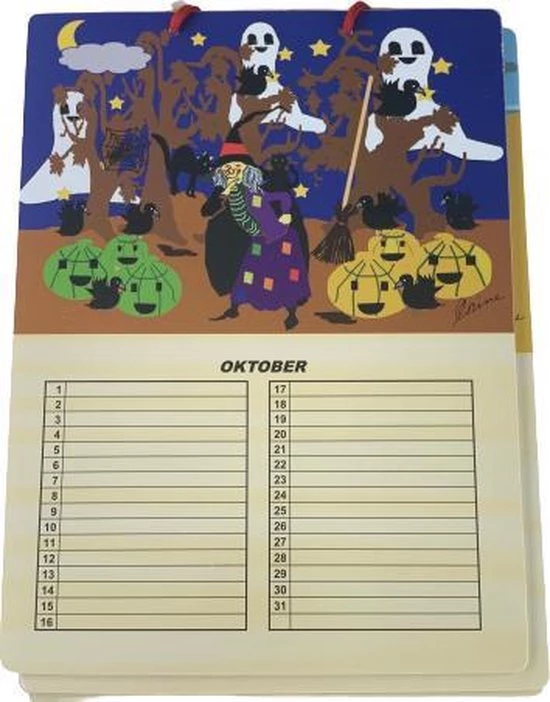 Charl's Toys Houten Kalender 6 Delig - Kinderkalender 4 Seizoenen - Maak Je Eigen Kalender - Afbeelding 7