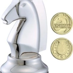 Eureka Cast Chess Puzzle - Knight - Silver