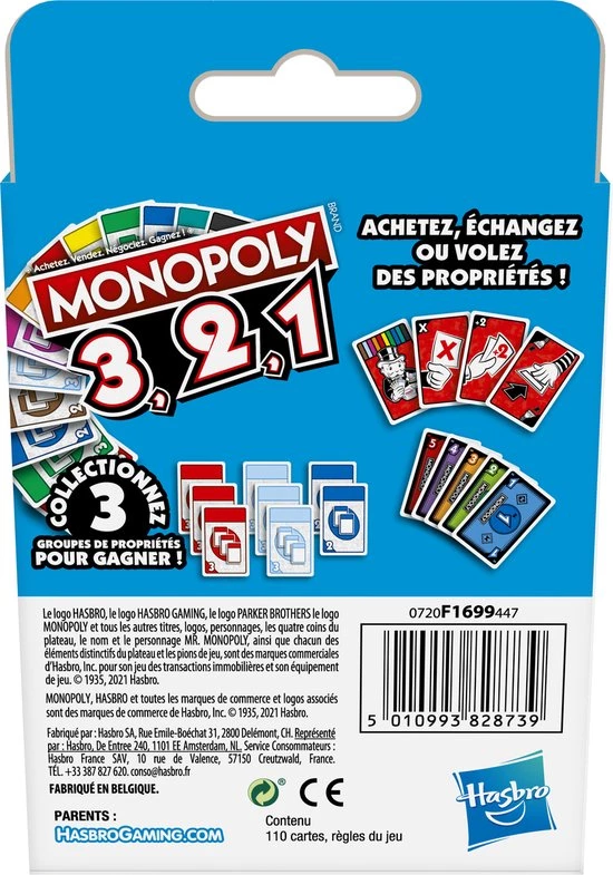 Monopoly 3, 2, 1 - Franstalig Kaartspel - Afbeelding 5
