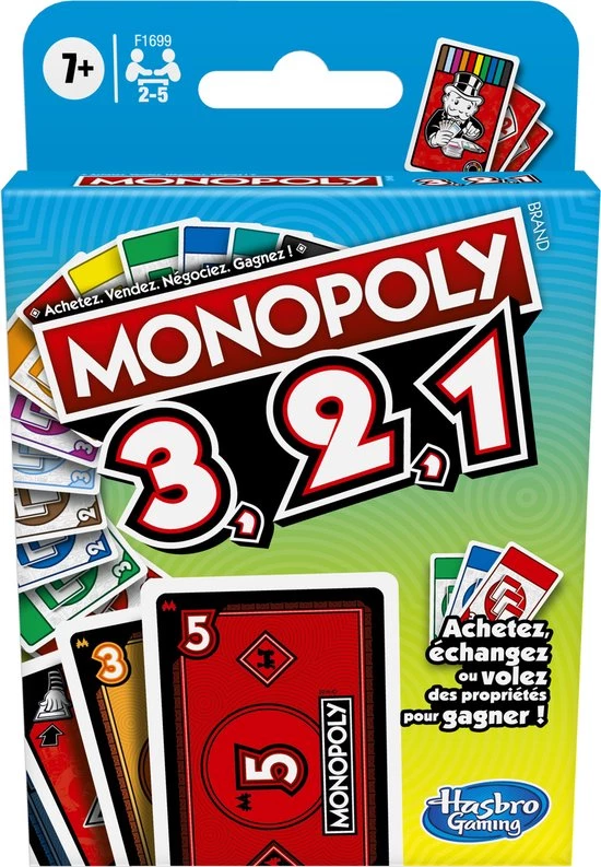 Monopoly 3, 2, 1 - Franstalig Kaartspel - Afbeelding 6